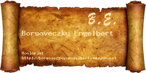 Borsoveczky Engelbert névjegykártya